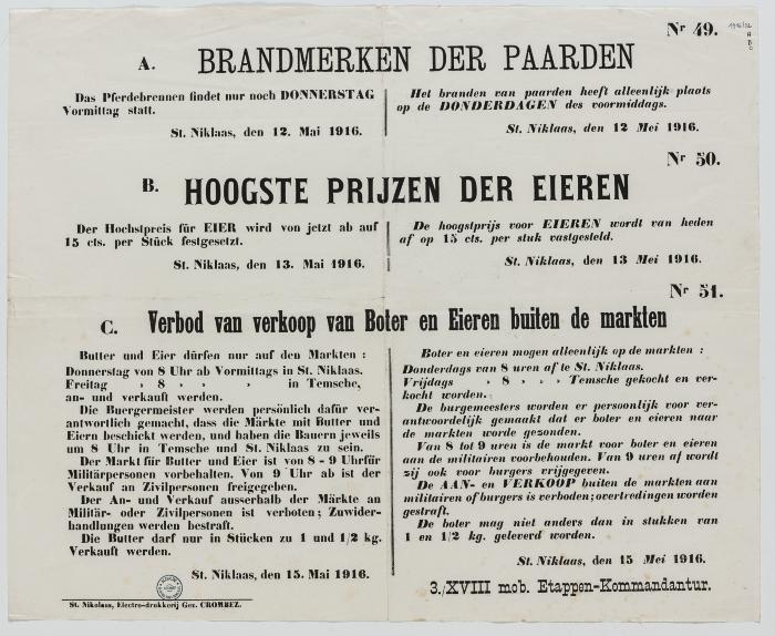 1916- Verordeningen 49,50 en 51