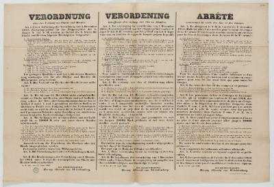 1916- verordening betreffende de verkoop van vlas en klodden