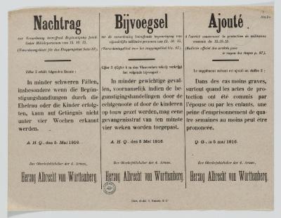 1916-  Bijvoegsel bij Cijfer 3