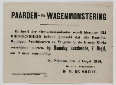 1916-Paarden en wagenmonstering