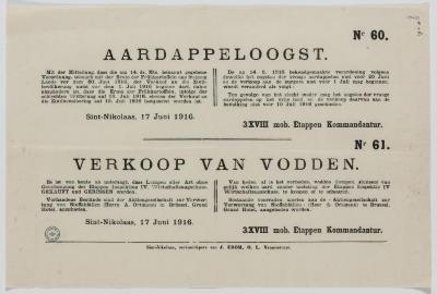 1916- Aaardappeloogst en verkoop van vodden