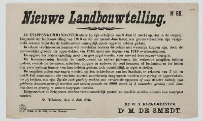 1916- Nieuwe Landbouwtelling