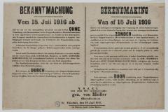 1916- Bekendmaking ivm verkrijgen van vergunningen voor uitvoer