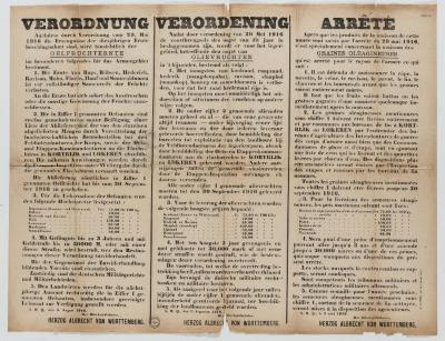 1916- Verordening ivm oogst van olievruchten