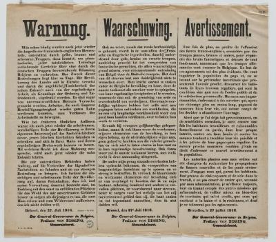 1916- Waarschuwing voor valse berichten