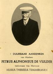 Bidprentje, De Vijlder Petrus Alphonsus