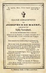 Bidprentje, De Maere Josephus