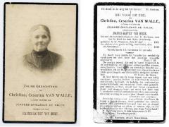 Bidprentje, Van Walle Christina Cesarina