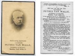 Bidprentje, Van Walle Petrus