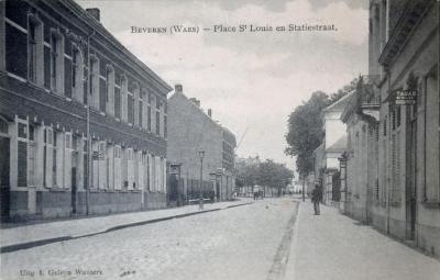 Statiestraat en Place Saint-Louis, Beveren