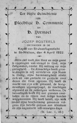 Communie Plechtige Bosteels Jozef