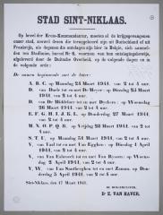 Op bevel van de Kreiskommandatuur moeten al de krijgsgevangenen zich melden op het Stadhuis.
