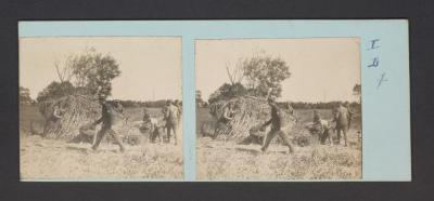 Stereobeeld Gustaaf Drossens, Nieuwpoort: balladeuse van 105 mm (juni 1918)  